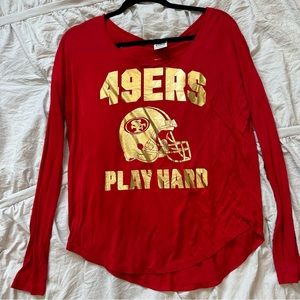 NWT - victoria’s Secret PINK 49ers NFL collection long sleeve shirt